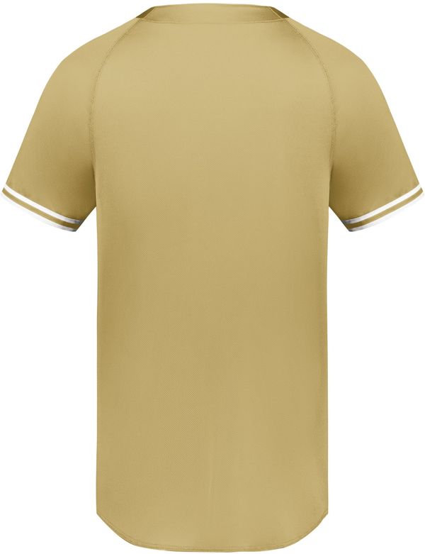 Am image of a Custom Augusta Cutter Plus Henley Jersey in Vegas Gold/White!