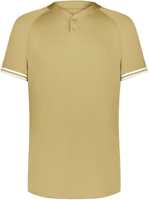 Am image of a Custom Augusta Cutter Plus Henley Jersey in Vegas Gold/White!