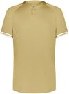 Am image of a Custom Augusta Cutter Plus Henley Jersey in Vegas Gold/White!