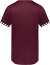 Am image of a Custom Augusta Cutter Plus Henley Jersey in Maroon/White!