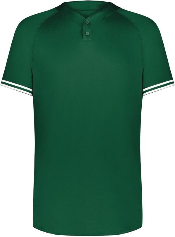 Am image of a Custom Augusta Cutter Plus Henley Jersey in Dark Green/White!