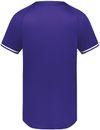 Am image of a Custom Augusta Cutter Plus Henley Jersey in Purple/White!