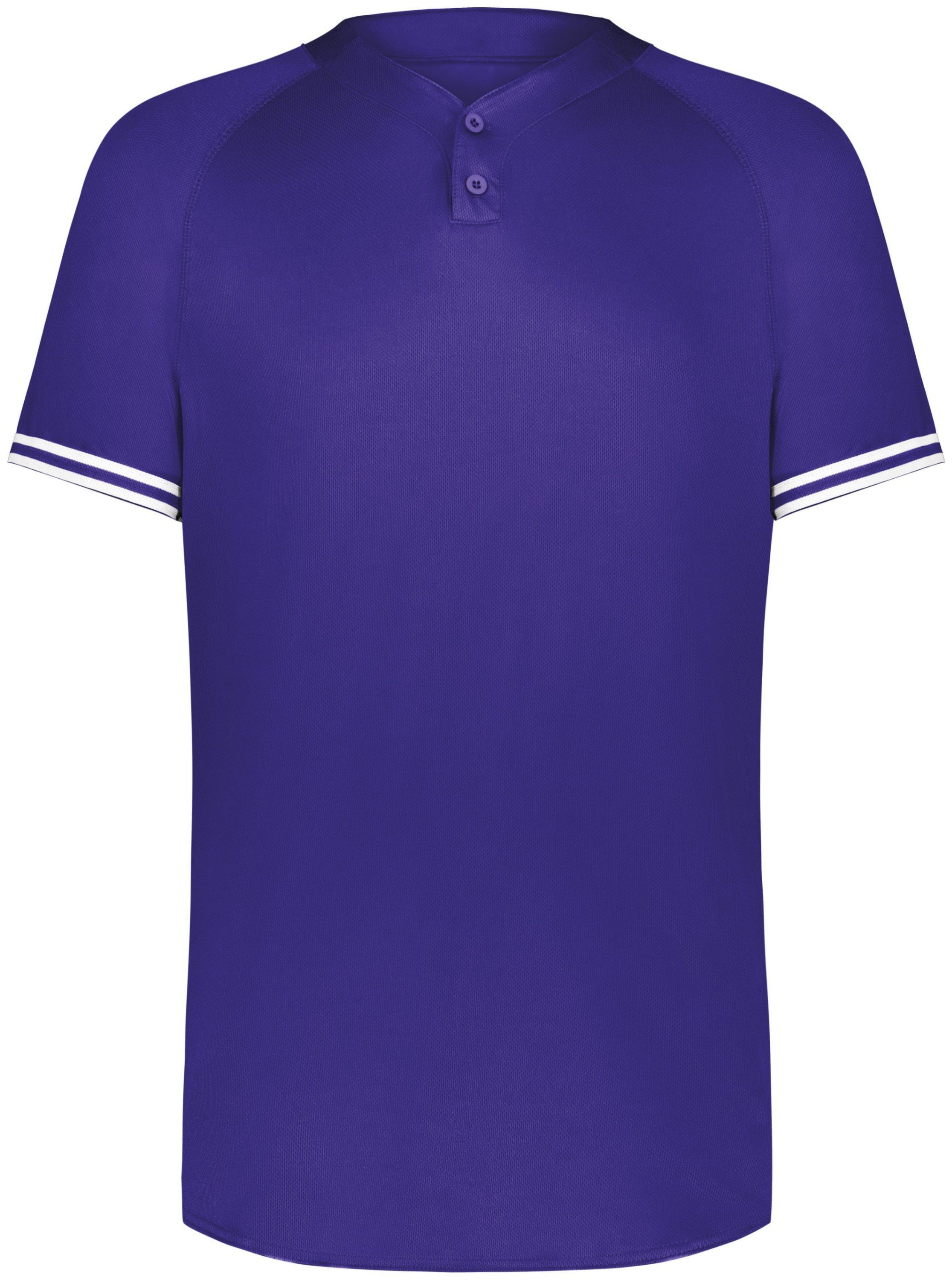 Augusta Cutter Plus Henley Jersey in Purple/White