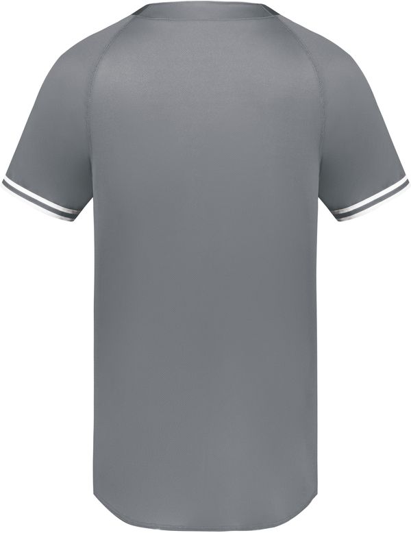 Am image of a Custom Augusta Cutter Plus Henley Jersey in Graphite/White!