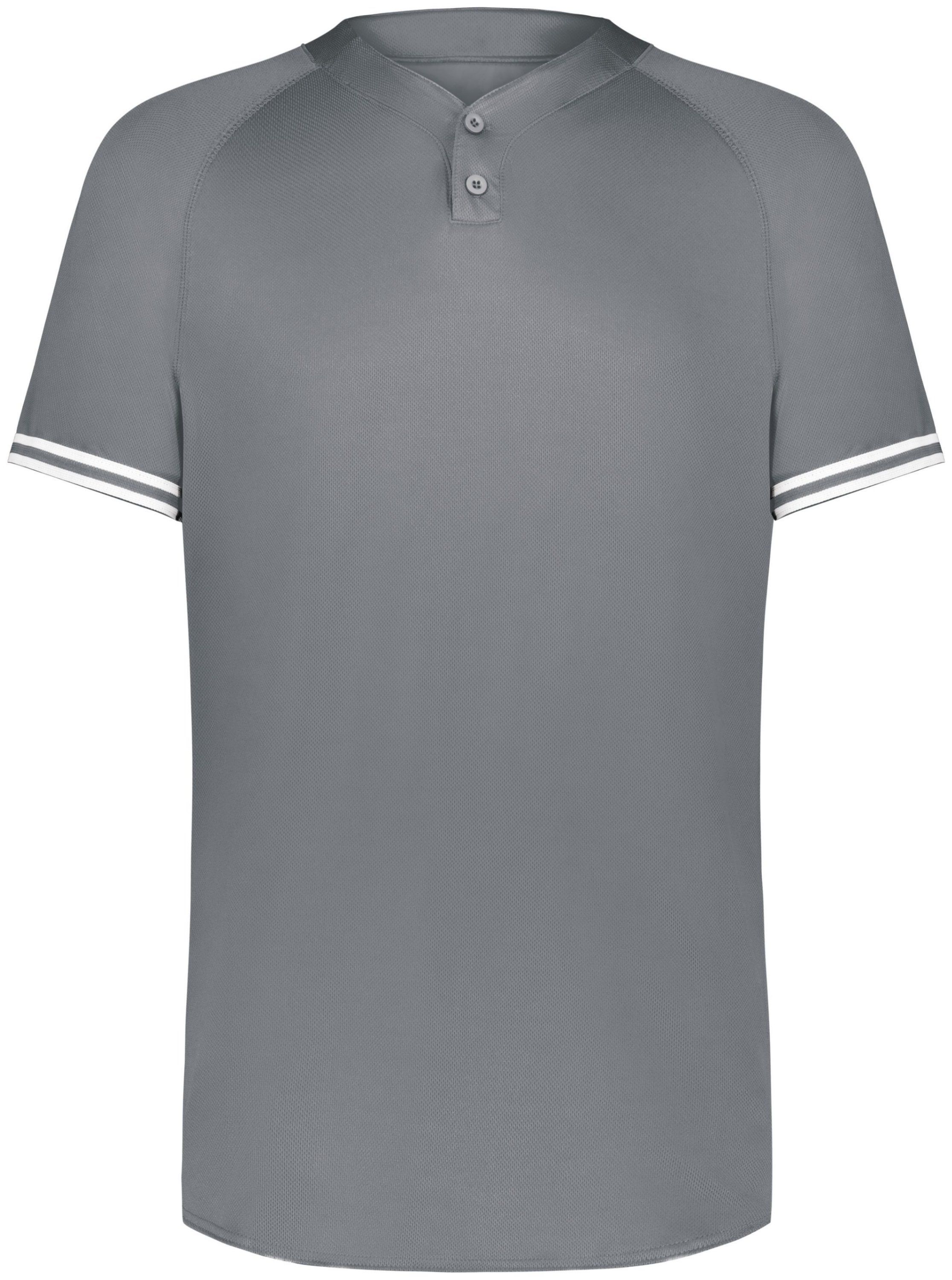 Augusta Cutter Plus Henley Jersey in Graphite/White