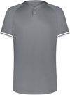 Am image of a Custom Augusta Cutter Plus Henley Jersey in Graphite/White!
