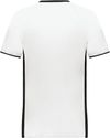 Am image of a Custom Augusta Cutter Plus V Neck Jersey in White/Black!
