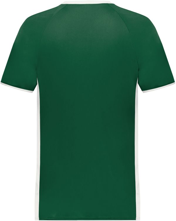 Am image of a Custom Augusta Cutter Plus V Neck Jersey in Dark Green/White!