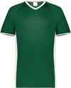 Am image of a Custom Augusta Cutter Plus V Neck Jersey in Dark Green/White!