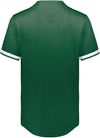 Am image of a Custom Augusta Cutter Plus Full Button Baseball Jersey in Dark Green/White!