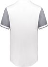 Am image of a Custom Augusta Cutter Plus Full Button Baseball Jersey in White/Graphite!