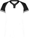Am image of a Custom Augusta Ladies Cutter Plus Henley Jersey in White/Black!