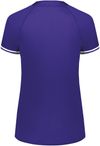 Am image of a Custom Augusta Ladies Cutter Plus Henley Jersey in Purple/White!
