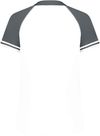 Am image of a Custom Augusta Ladies Cutter Plus Henley Jersey in White/Graphite!