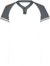 Am image of a Custom Augusta Ladies Cutter Plus Henley Jersey in White/Graphite!