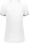 Am image of a Custom Augusta Ladies Cutter Plus Henley Jersey in White/Silver!