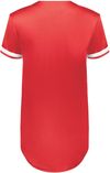 Am image of a Custom Augusta Ladies Cutter Plus Full Button Jersey in Scarlet/White!