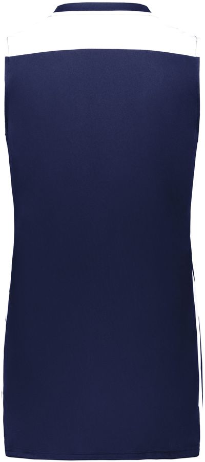Am image of a Custom Augusta Swish Reversible Basketball Jersey in Navy/White!