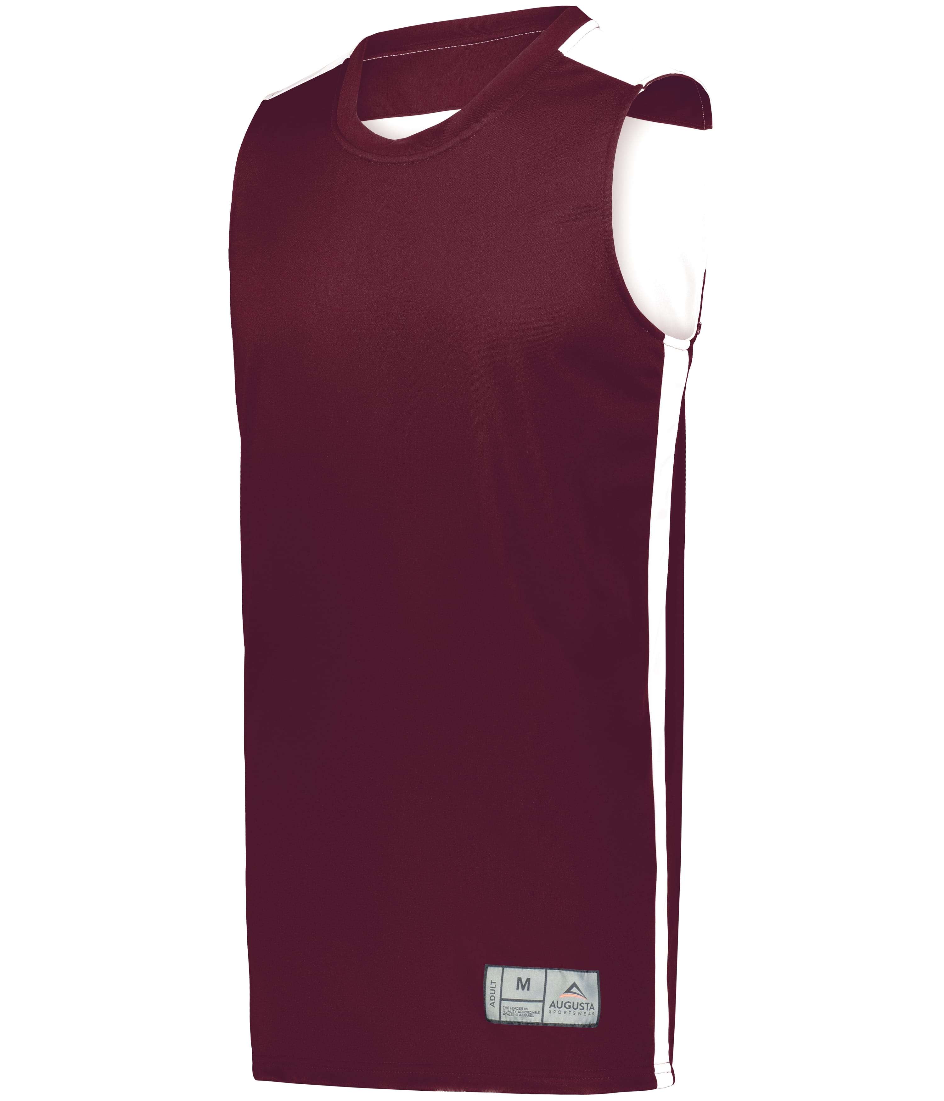 Augusta Swish Reversible Basketball Jersey in Maroon/White