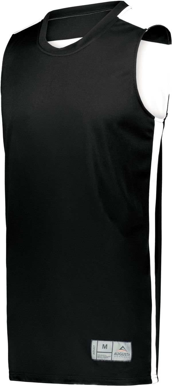 Am image of a Custom Augusta Swish Reversible Basketball Jersey in Black/White!