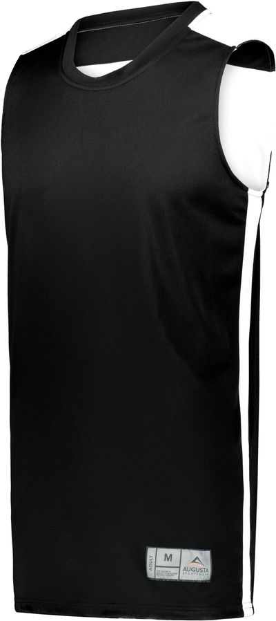 Am image of a Custom Augusta Swish Reversible Basketball Jersey in Black/White!