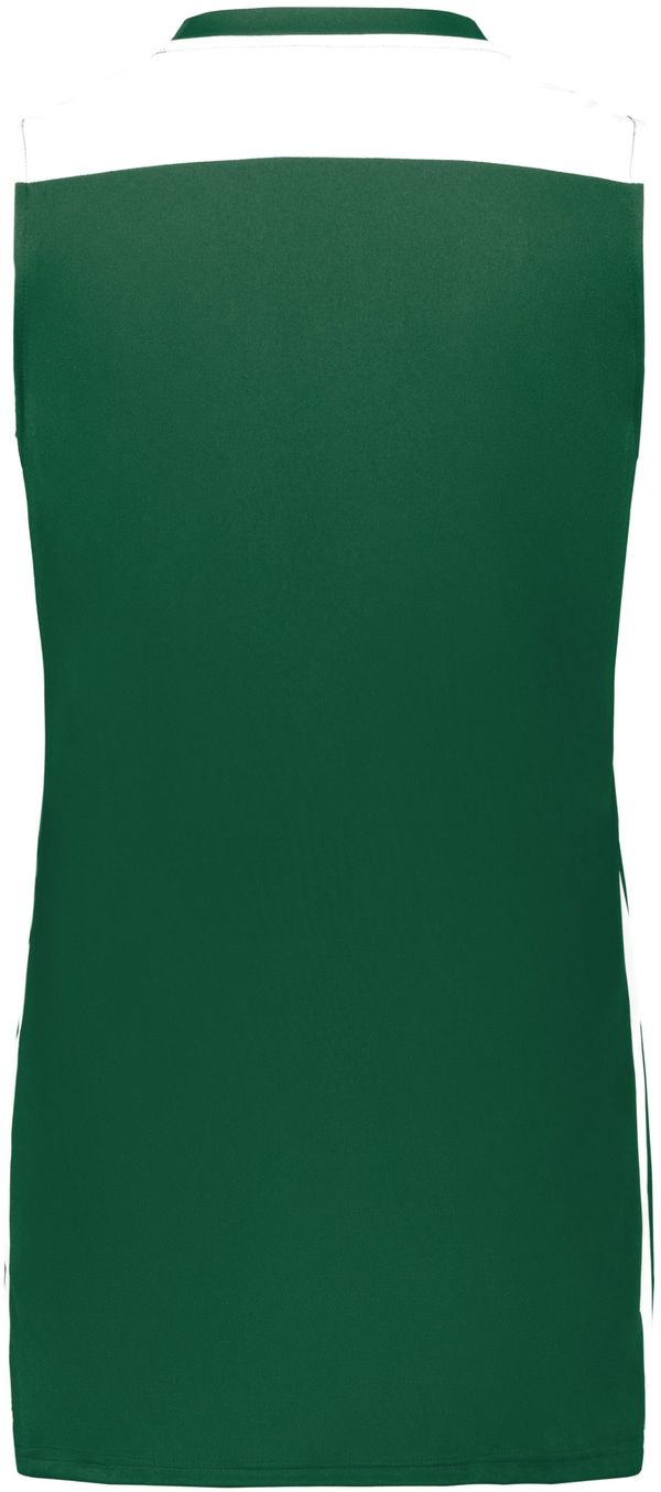 Am image of a Custom Augusta Swish Reversible Basketball Jersey in Dark Green/White!