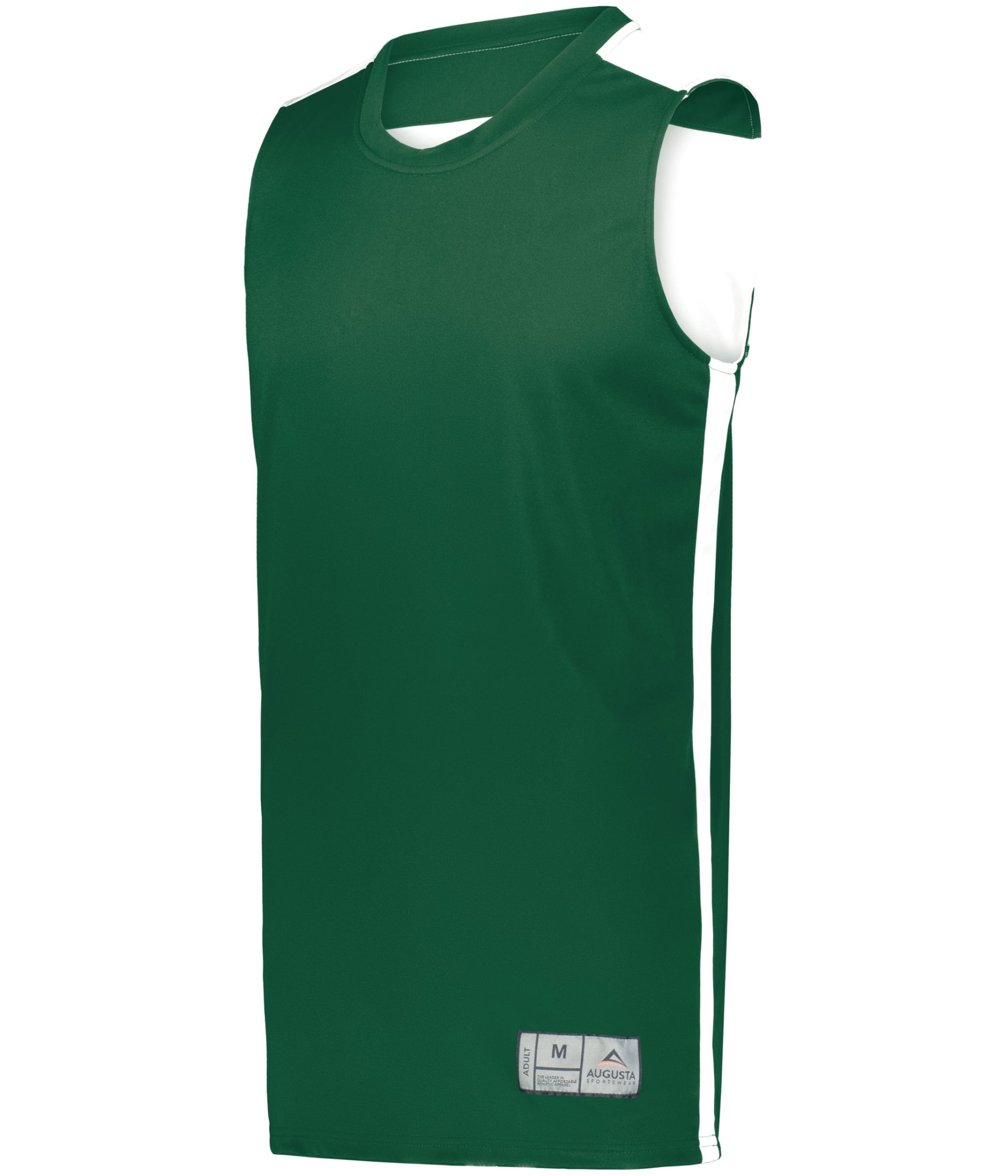 Augusta Swish Reversible Basketball Jersey in Dark Green/White