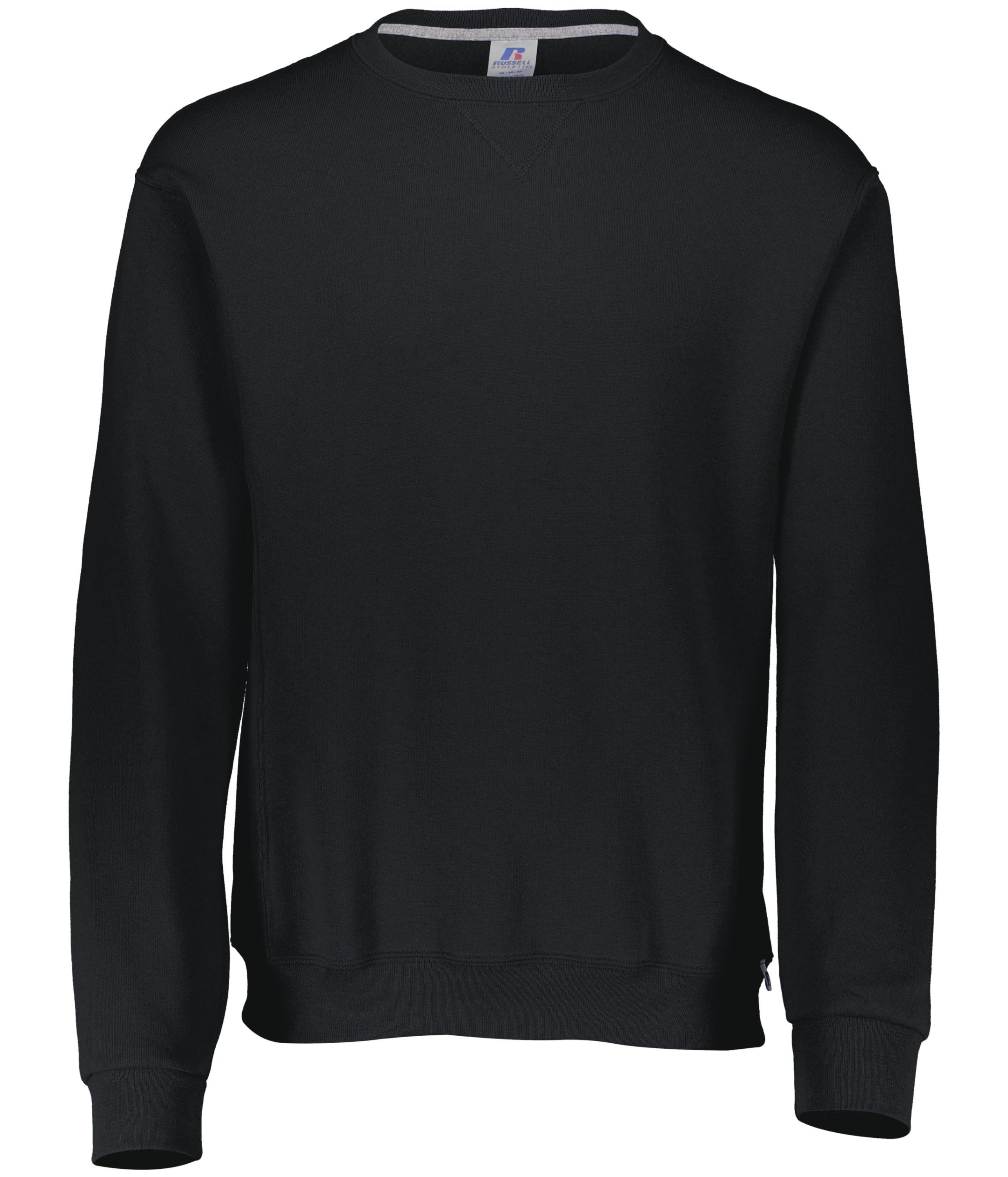 Russell Athletic Dri Power Fleece Crew Sweatshirt in Black