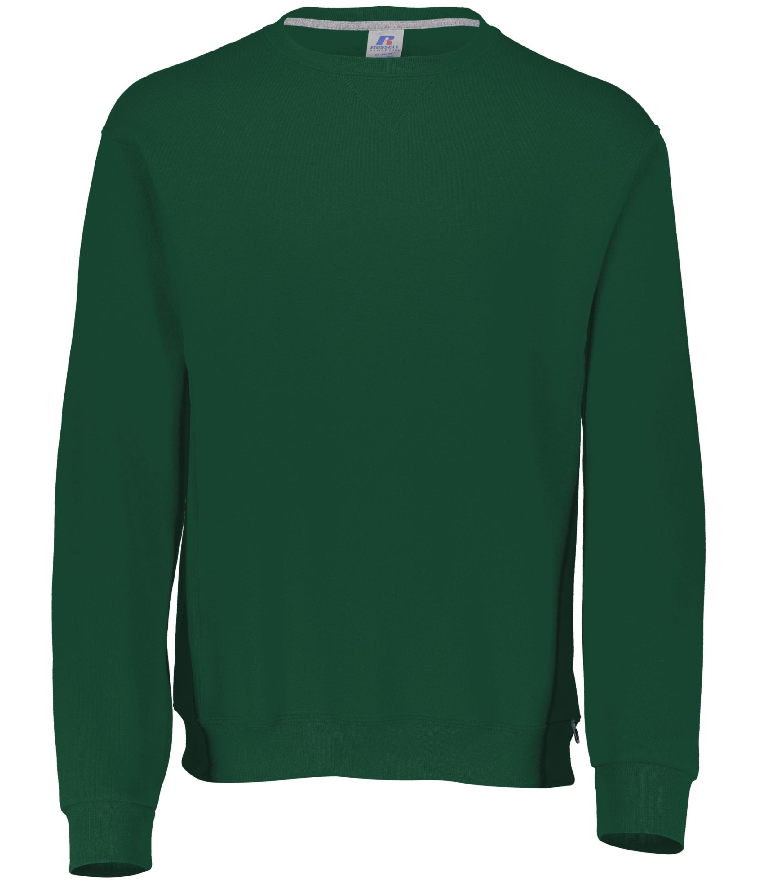 Russell Athletic Dri Power Fleece Crew Sweatshirt in Dark Green