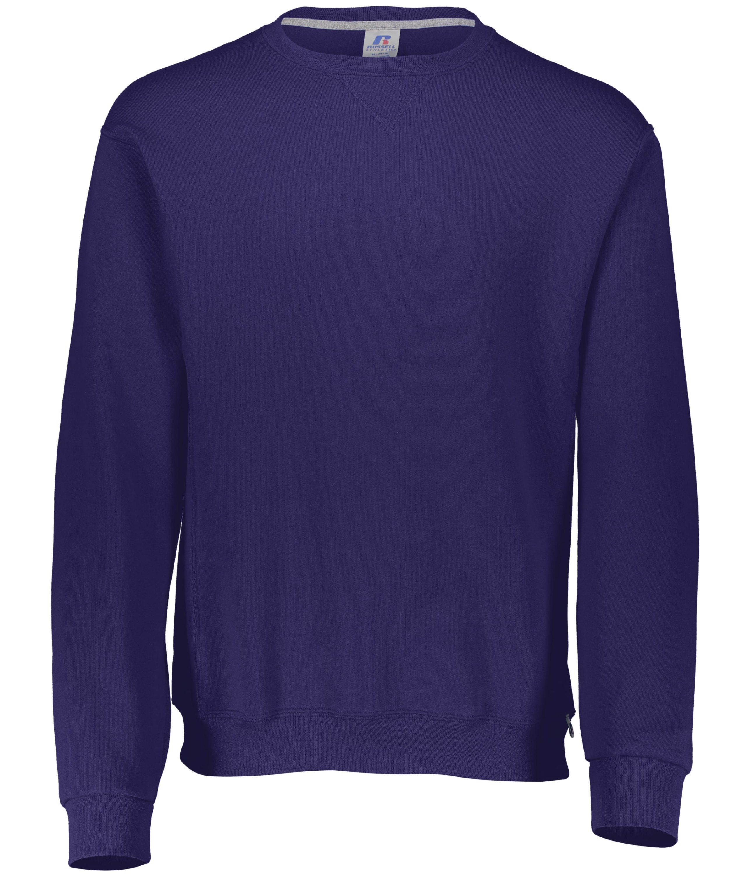 Russell Athletic Dri Power Fleece Crew Sweatshirt in Purple