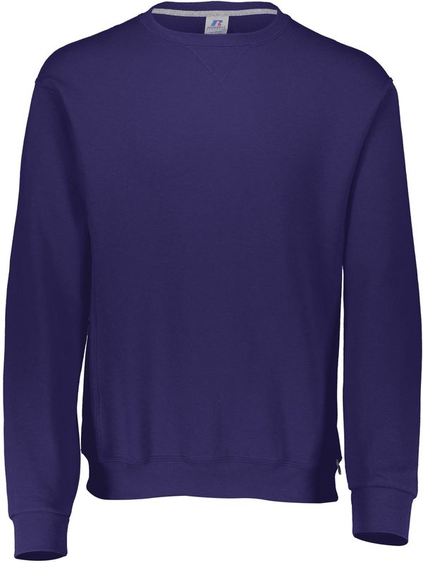 Am image of a Custom Russell Athletic Dri Power Fleece Crew Sweatshirt in Purple!