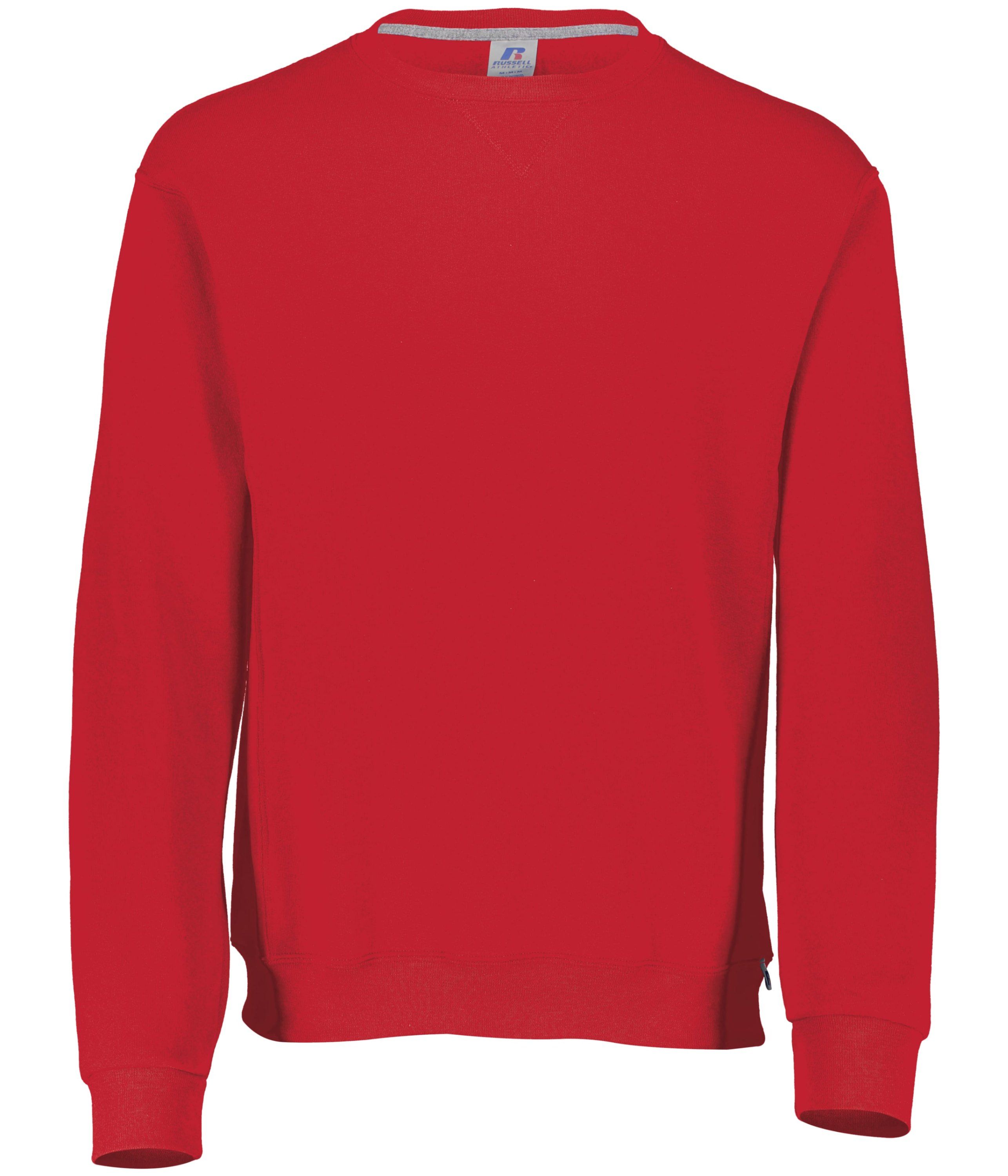 Russell Athletic Dri Power Fleece Crew Sweatshirt in True Red