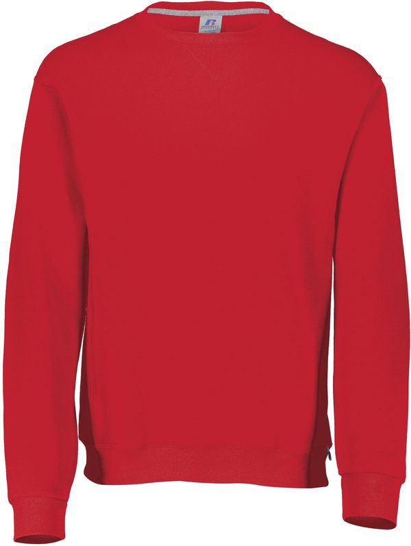 Am image of a Custom Russell Athletic Dri Power Fleece Crew Sweatshirt in True Red!