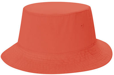 Am image of a Custom AJM Washed Cotton Drill Deluxe Bucket Hat in Washed Orange!