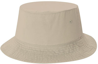 Am image of a Custom AJM Washed Cotton Drill Deluxe Bucket Hat in Washed Taupe!