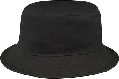 Am image of a Custom AJM Washed Cotton Drill Deluxe Bucket Youth Hat in Black!