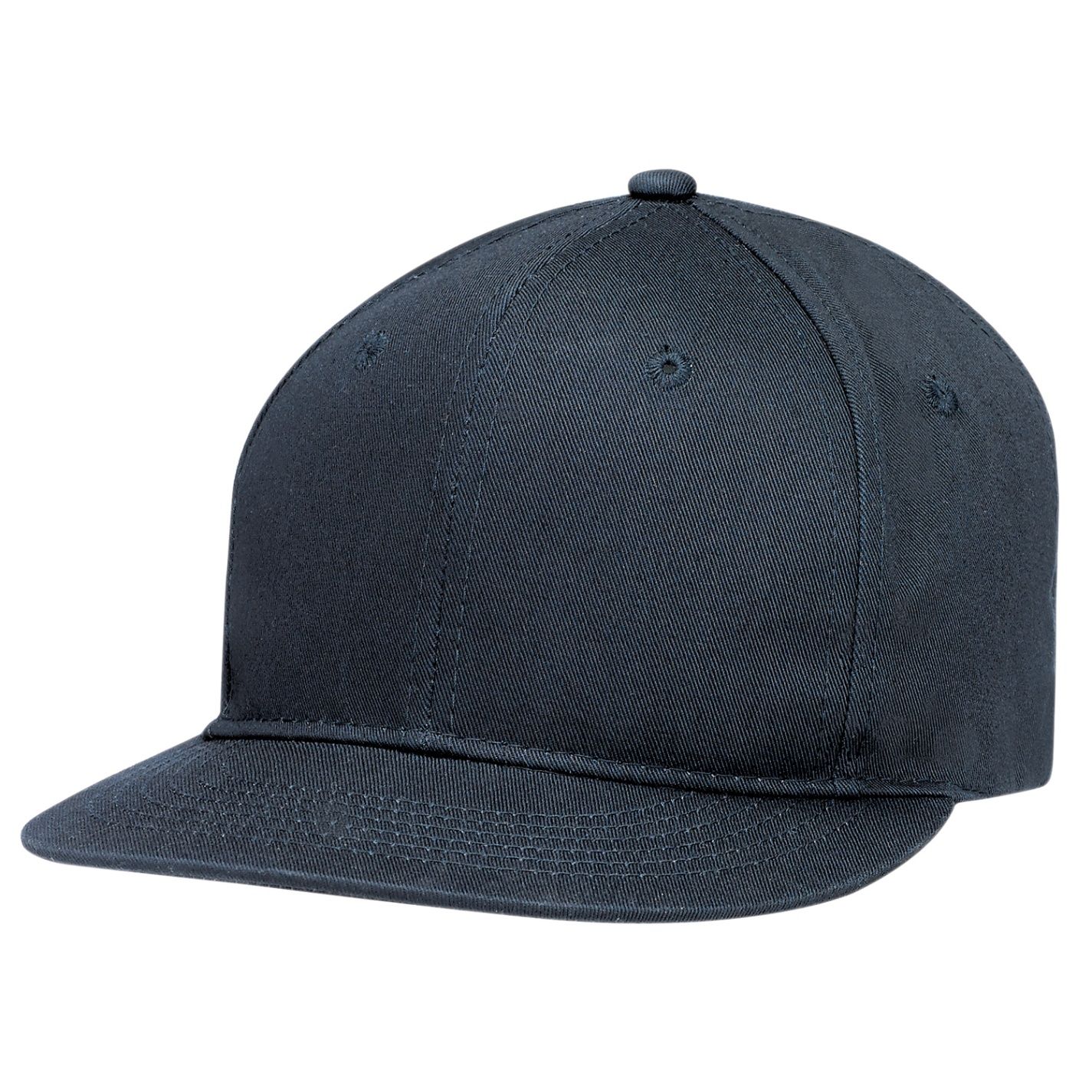 AJM Flat Peak Deluxe Chino Twill Cap in Navy