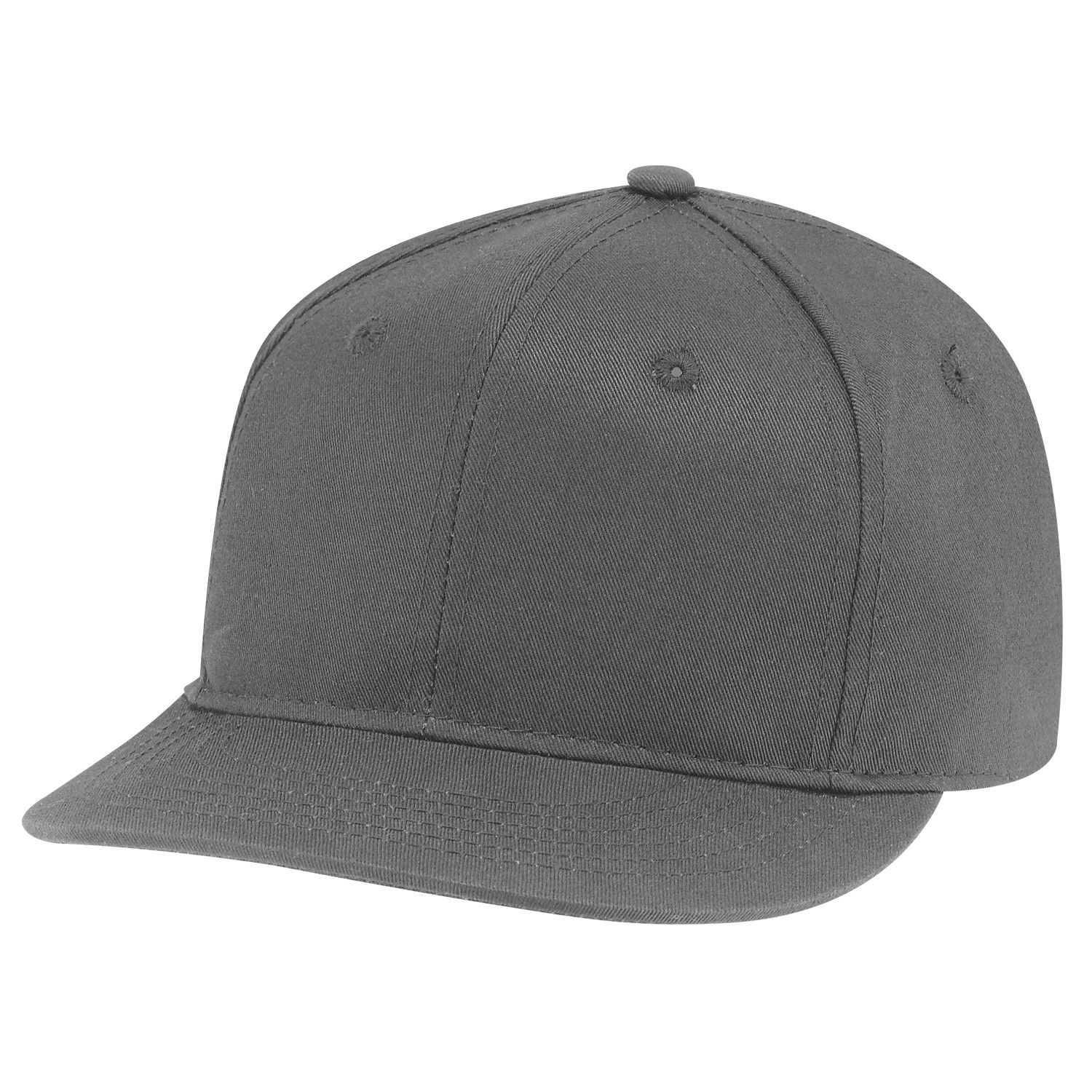 AJM Flat Peak Deluxe Chino Twill Cap in Slate