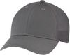 Am image of a Custom AJM Enzyme Washed Deluxe Chino Twill Mesh Cap in Washed Charcoal!