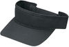 Am image of a Custom AJM Deluxe Blended Chino Twill Visor in Black!