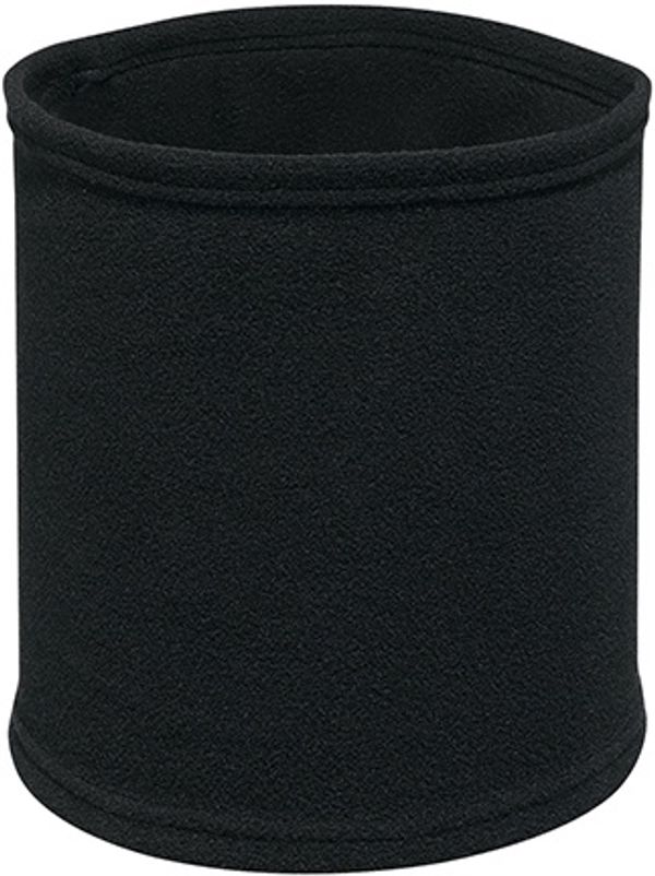 Am image of a Custom AJM Polyester Fleece Neck Warmer in Black!