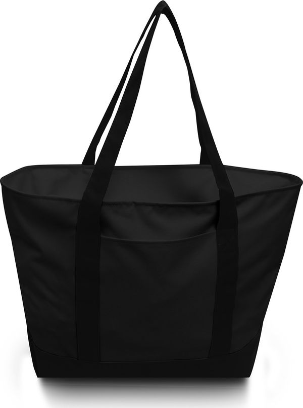 Am image of a Custom Liberty Bags Bay View Giant Zippered Boat Tote in Black/Black!