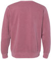 Am image of a Custom Independent Trading Co. Unisex Midweight Pigment Dyed Crewneck Sweatshirt in Pigment Maroon!