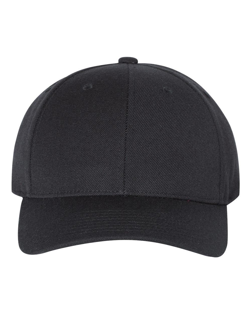 Premium Curved Visor Snapback Cap in Black