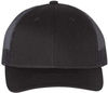 Am image of a Custom Richardson Low Pro Trucker Cap in Black!