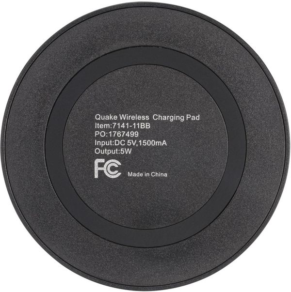 Am image of a Custom Quake Wireless Charging Pad in Black on Black!