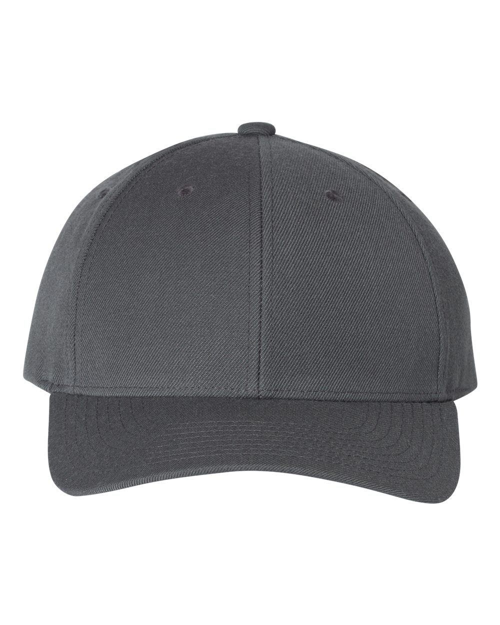 Premium Curved Visor Snapback Cap in Dark Grey