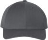 Am image of a Custom Premium Curved Visor Snapback Cap in Dark Grey!