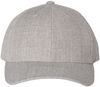 Am image of a Custom Premium Curved Visor Snapback Cap in Heather Grey!