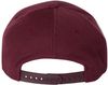 Am image of a Custom Premium Curved Visor Snapback Cap in Maroon!